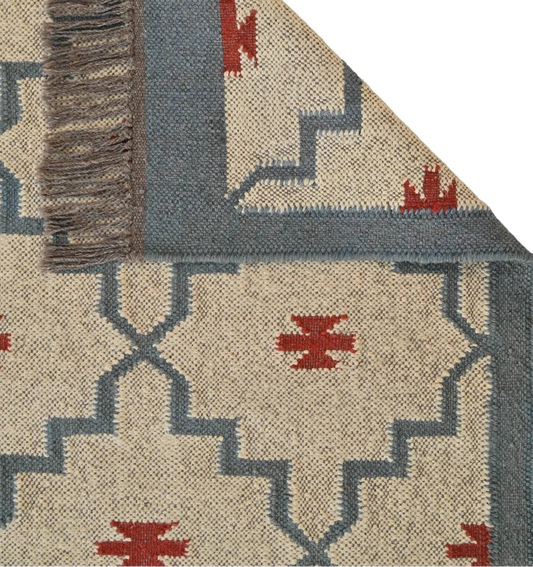 alfombra kilim de pasillo en fibras naturales