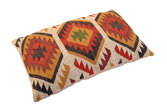 cojin kilim 60x90 hecho a mano en fibras naturales