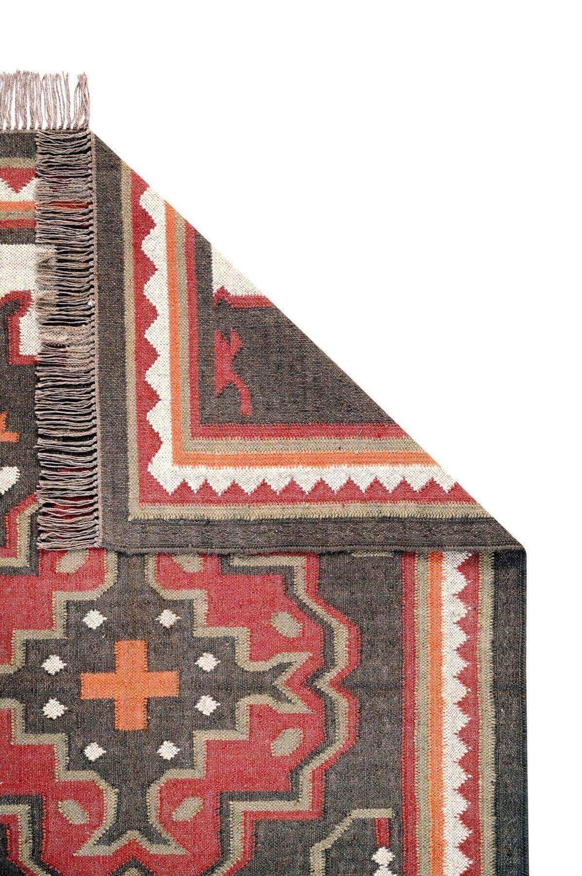 alfombra kilim multicolor étnica, hecha a mano, tienda online alfombras y kilims 