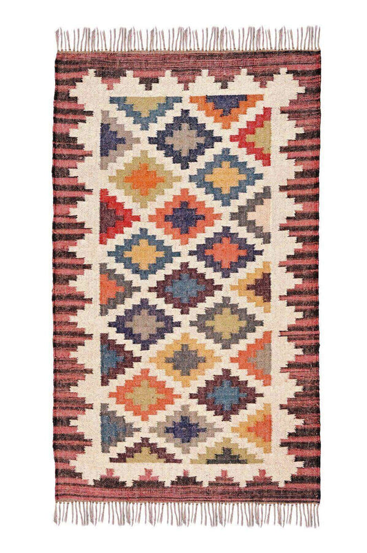 alfombra kilim, de lana y yute, kilim de pasillo hecha a mano en fibras sostenibles. Más de 400 modelos, más de 35 medidas.