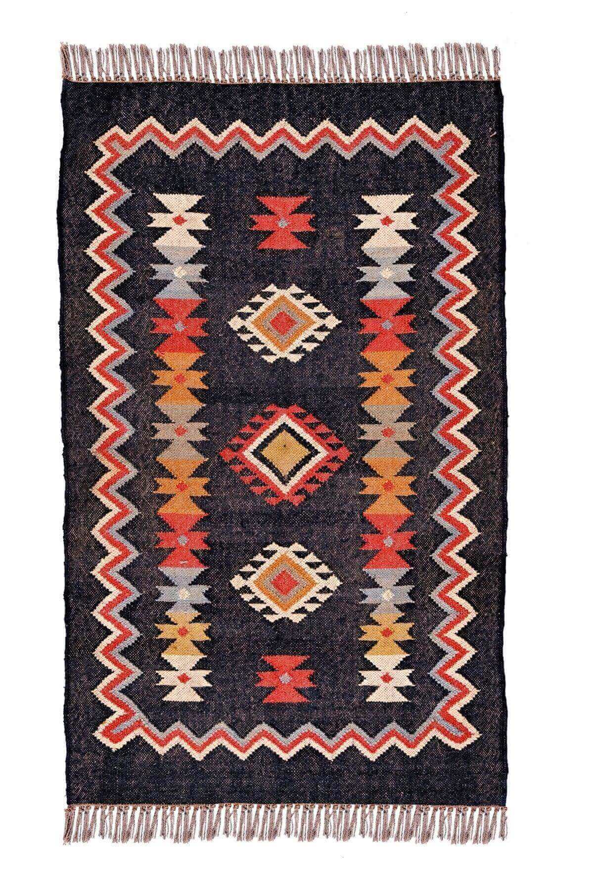 alfombra kilim, de lana y yute, kilim de pasillo hecha a mano en fibras sostenibles. Más de 400 modelos, más de 35 medidas.