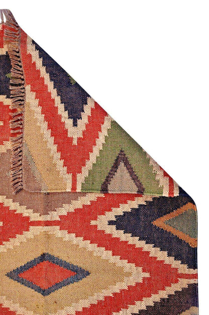 alfombra kilim, de lana y yute, kilims hechos a mano en fibras sostenibles. Más de 400 modelos, más de 35 medidas.