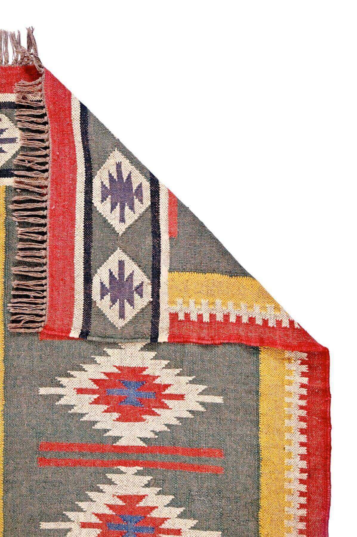 alfombra kilim, de lana y yute, kilim de pasillo hecha a mano en fibras sostenibles. Más de 400 modelos, más de 35 medidas.