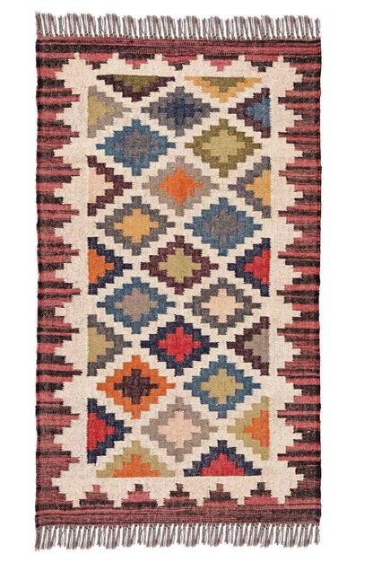 alfombra kilim, de lana y yute, kilim de pasillo hecha a mano en fibras sostenibles. Más de 400 modelos, más de 35 medidas.