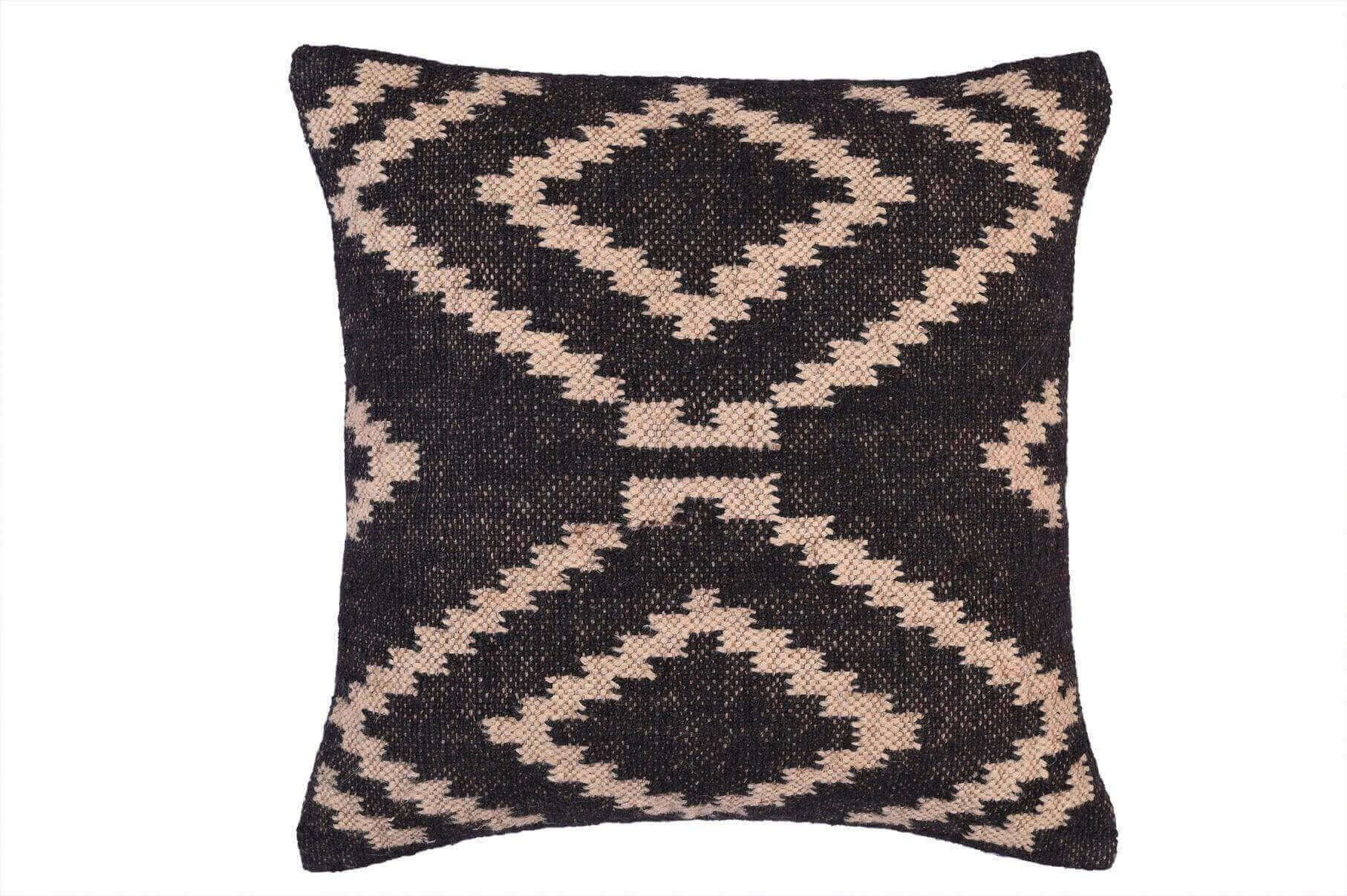 funda de cojin kilim yute y lana, 45x45, cojines kilim, cojines kilims