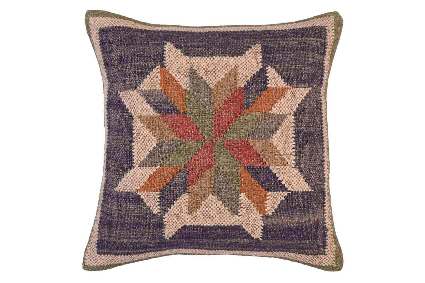 funda de cojin kilim yute y lana, 45x45, cojines kilim, cojines kilims